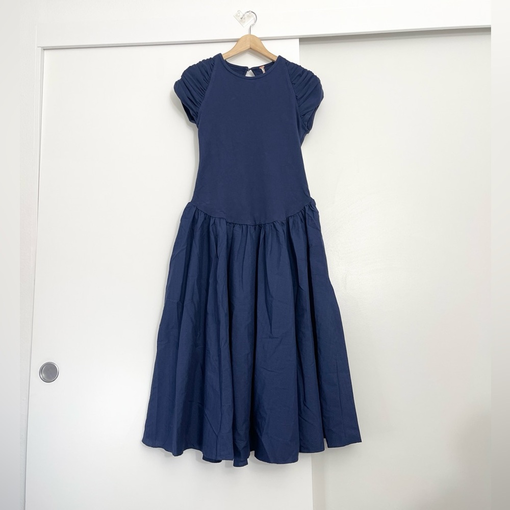 NWOT Free People Afternoon Elegance Midi Drop Waist Dress Size Medium - Picture 13 of 13